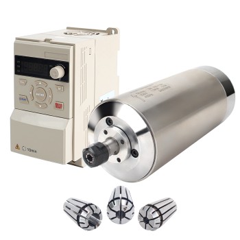220V 1,5KW Φ80x181.5mm wassergekühlter Spindelmotor und 2HP 1,5KW 7,0A Antriebssatz mit variabler Frequenz
