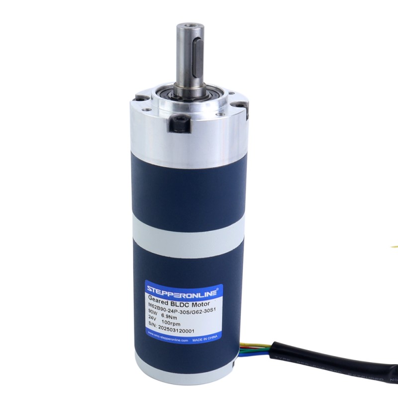 24V 90W 100RPM Getriebe-Bürstenloser DC-Motor 6,90Nm(977,12oz.in) 30:1 Planetengetriebe