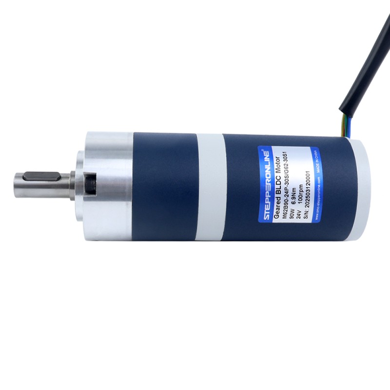 24V 90W 100RPM Getriebe-Bürstenloser DC-Motor 6,90Nm(977,12oz.in) 30:1 Planetengetriebe