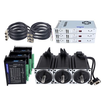 TS-Serie 3-Achsen-12,0Nm(1699,34oz.in) Nema 34 Closed-Loop-Motor-Kit mit Energieversorgung