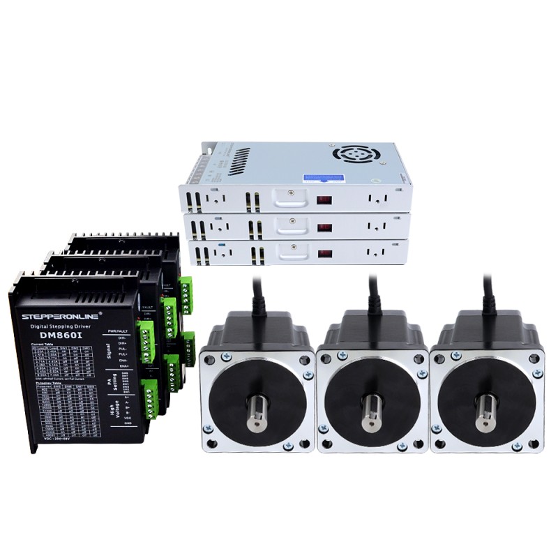 3-Achsen-Schrittmotor-CNC-Kit 8,0Nm(1132,89oz.in), Nema 34-Schrittmotor und Treiber sowie 60-V-Netzteil