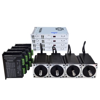 4 Achse CNC Router Kit 13.0Nm(1841oz.in) Nema 34 Schrittmotore & Schrittmotortreiber & 60V Netzteil