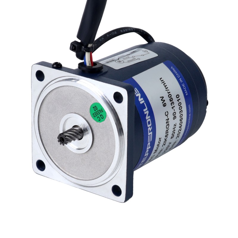 6W 220VAC 0,45-6,75RPM 3,00Nm(424,83oz.in) Stirnradgetriebe, Einphasiger Wechselstrommotor mit variabler Drehzahl