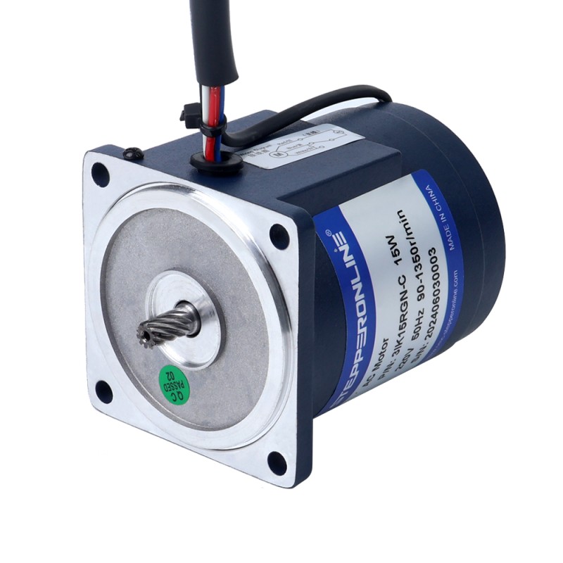 15W 220VAC 6-90RPM 1,51Nm(213,83oz.in) Stirnradgetriebe, Einphasiger Wechselstrommotor mit variabler Drehzahl