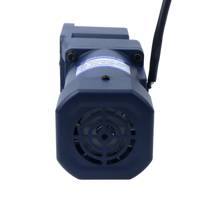 120W 220VAC 9-135RPM 6,20Nm(877,98oz.in)  Einphasiger AC-Motor mit variabler Drehzahl und rechtwinkligem Getriebe