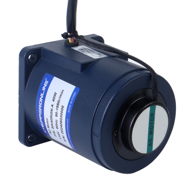 40W 110VAC 4,5-77,5RPM 3,38Nm(478,65oz.in)  Stirnradgetriebe, Einphasiger Wechselstrommotor mit variabler Drehzahl