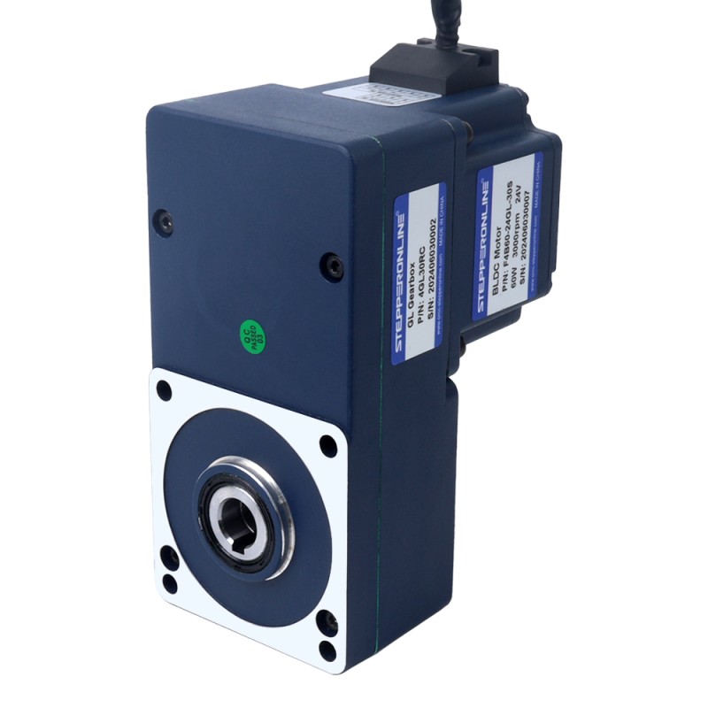 BLDC-Getriebemotor 24V 60W 100RPM 4,20Nm(594,77oz.in) mit 30:1 parallelem Hohlwellengetriebe