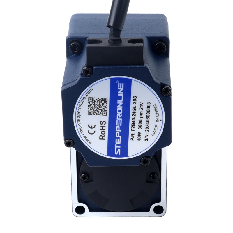 BLDC-Getriebemotor 24V 40W 100RPM 2,80Nm(396,51oz.in) mit 30:1 parallelem Hohlwellengetriebe