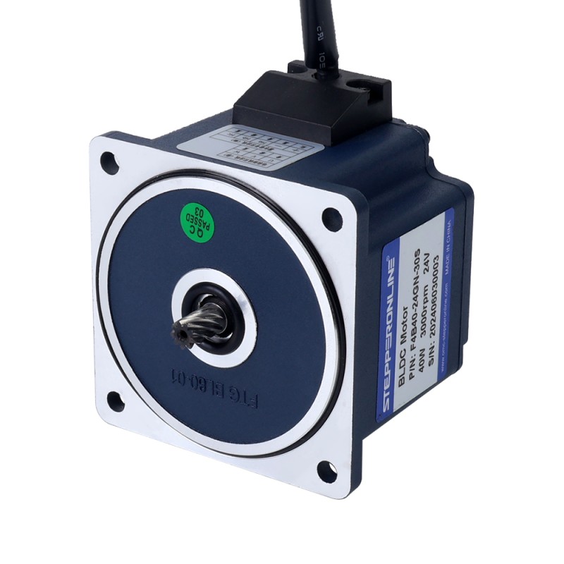BLDC-Getriebemotor 24V 40W 150RPM 2,06Nm(291,72oz.in) mit 20:1 Stirnradgetriebe