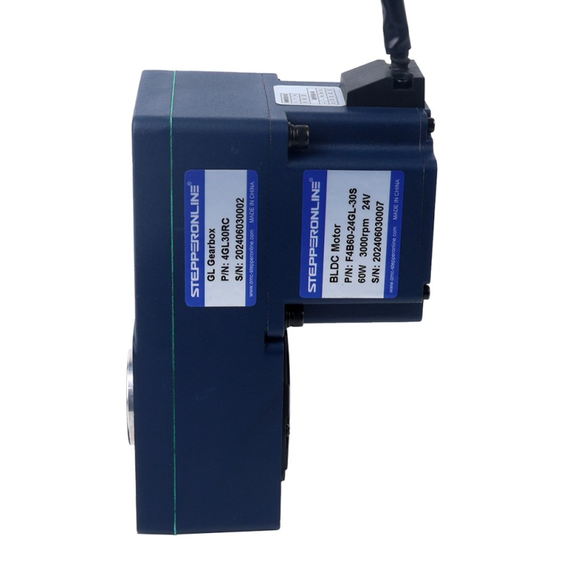 BLDC-Getriebemotor 24V 60W 100RPM 4,20Nm(594,77oz.in) mit 30:1 parallelem Hohlwellengetriebe