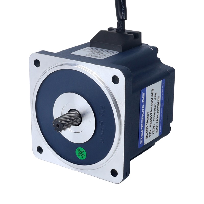 BLDC-Getriebemotor 48V 120W 600RPM 1,55Nm(219,50oz.in) mit 5:1 Stirnradgetriebe