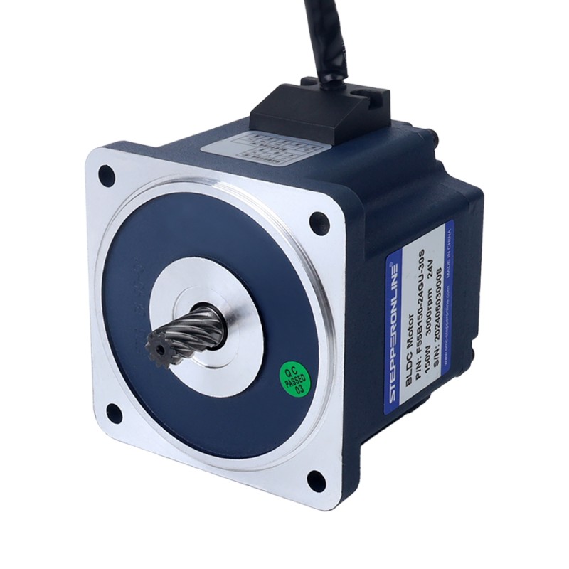 BLDC-Getriebemotor 24V 150W 15RPM 20,00Nm(2832,24oz.in) mit 200:1 Stirnradgetriebe