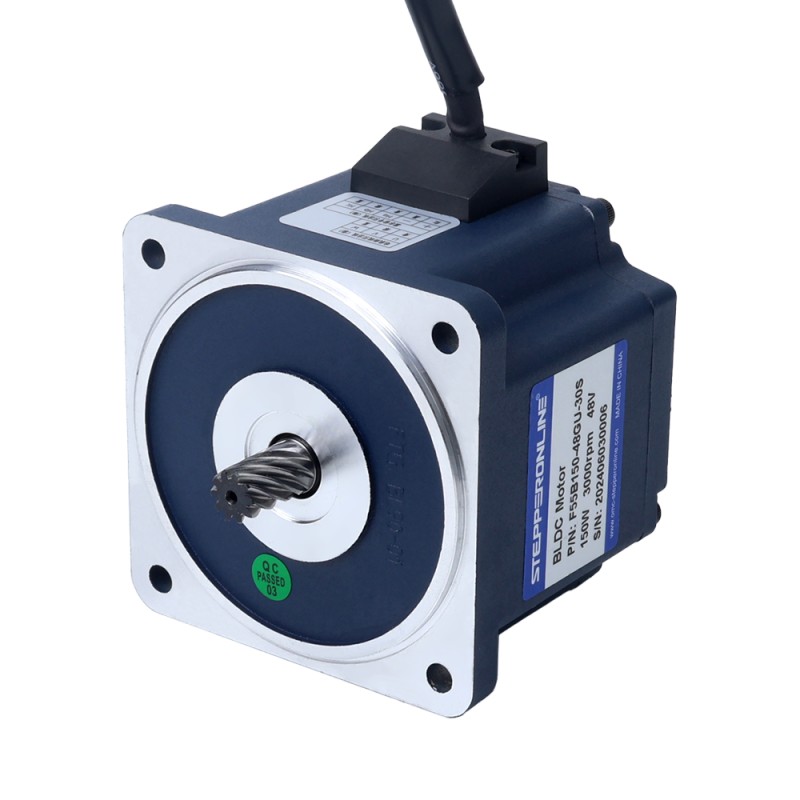 BLDC-Getriebemotor 48V 150W 600RPM 1,95Nm(276,14oz.in) mit 5:1 Stirnradgetriebe
