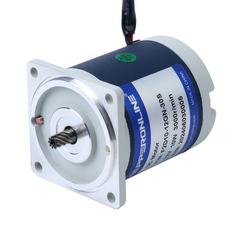 Gebürsteter 12V 10W 0,26Nm(36,82oz.in) 300RPM mit 10:1 Stirnradgetriebe-Gleichstromgetriebemotor