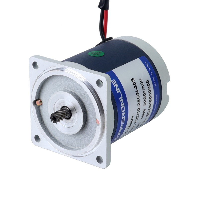 Gebürsteter 24V 10W 3,00Nm(424,83oz.in) 15RPM mit 200:1 Stirnradgetriebe-Gleichstromgetriebemotor
