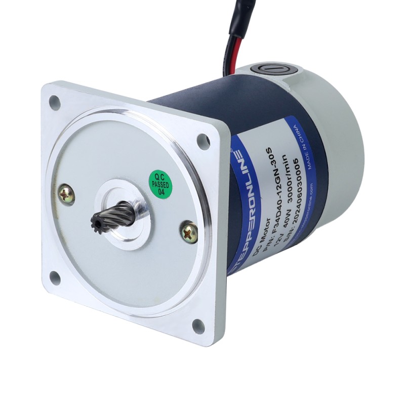 Gebürsteter 12V 40W 2,88Nm(407,84oz.in) 60RPM mit 50:1 Stirnradgetriebe-Gleichstromgetriebemotor