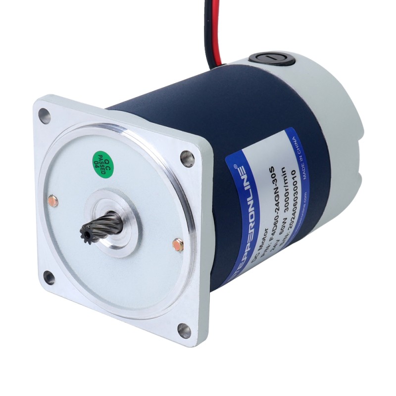 Gebürsteter 24V 60W 1,54Nm(218,08oz.in) 300RPM mit 10:1 Stirnradgetriebe-Gleichstromgetriebemotor