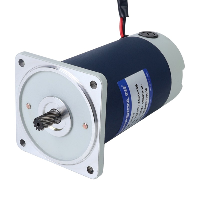 Gebürsteter 24V 150W 15,90Nm(2251,63oz.in) 90RPM mit 20:1 Stirnradgetriebe-Gleichstromgetriebemotor