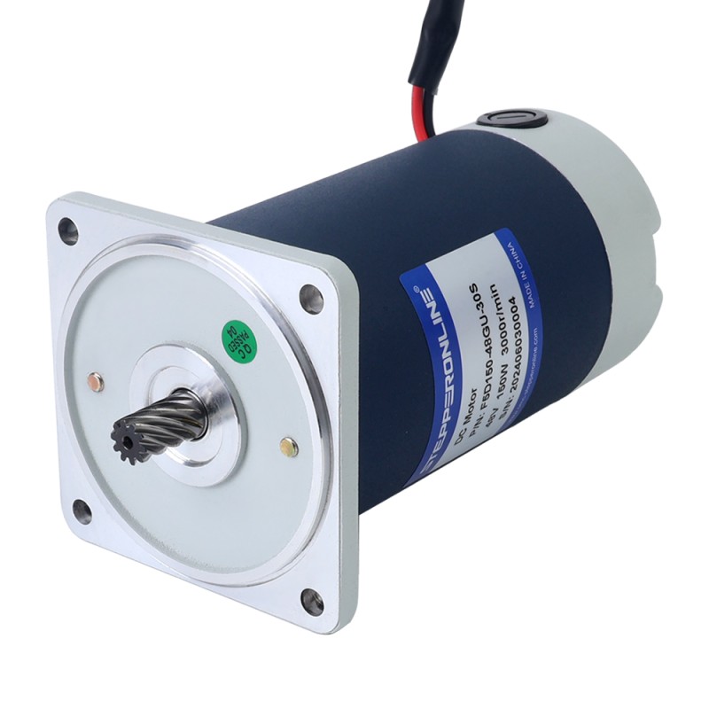 Gebürsteter 48V 150W 20,00Nm(2832,23oz.in) 15RPM mit 200:1 Stirnradgetriebe-Gleichstromgetriebemotor