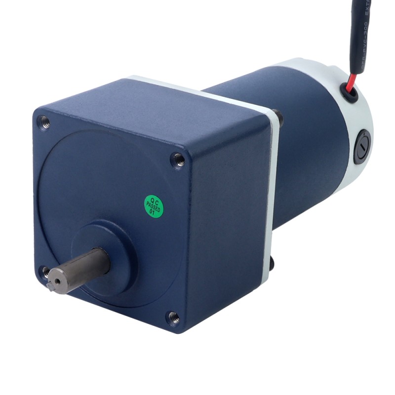 Gebürsteter 24V 60W 6,27Nm(887,91oz.in) 60RPM mit 50:1 Stirnradgetriebe-Gleichstromgetriebemotor