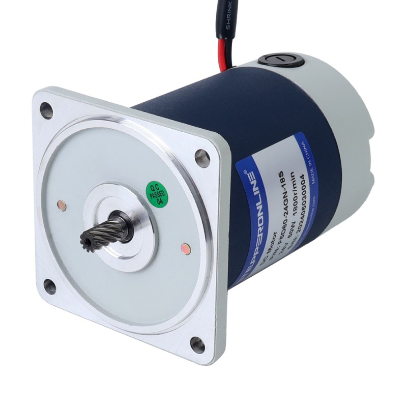 Gebürsteter 24V 60W 10,00Nm(1416,12oz.in) 9RPM mit 200:1 Stirnradgetriebe-Gleichstromgetriebemotor