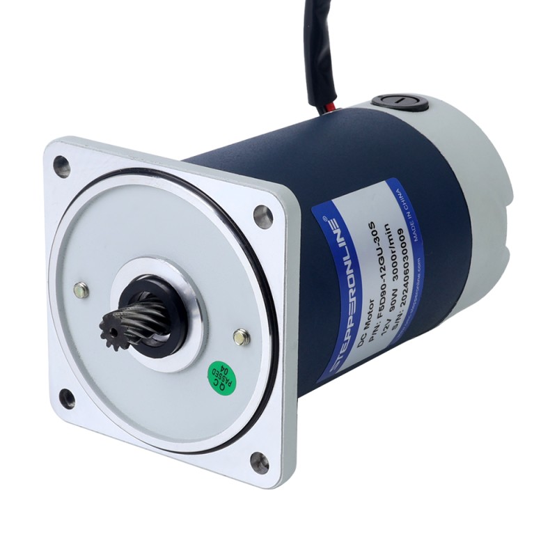Gebürsteter 12V 90W 16,89Nm(2391,82oz.in) 30RPM mit 100:1 Stirnradgetriebe-Gleichstromgetriebemotor
