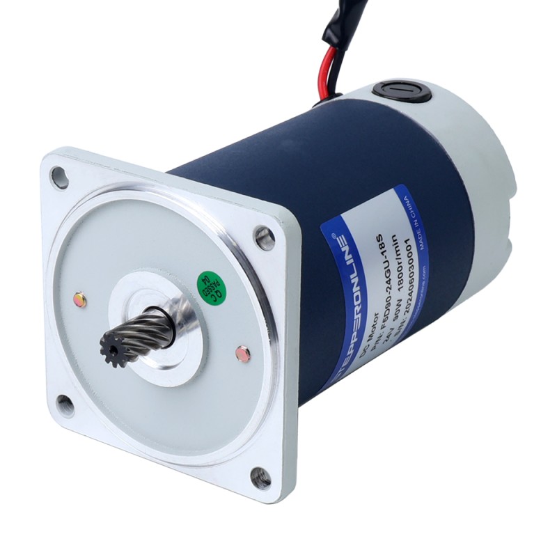 Gebürsteter 24V 90W 20,00Nm(2832,23oz.in) 9RPM mit 200:1 Stirnradgetriebe-Gleichstromgetriebemotor