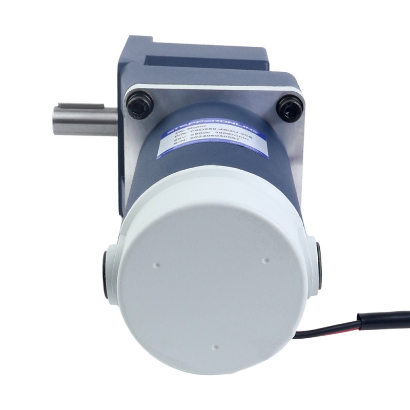 Gebürsteter 48V 250W 40,00Nm(5664,48oz.in) 10RPM mit 180:1 rechtwinkligem Gleichstromgetriebemotor