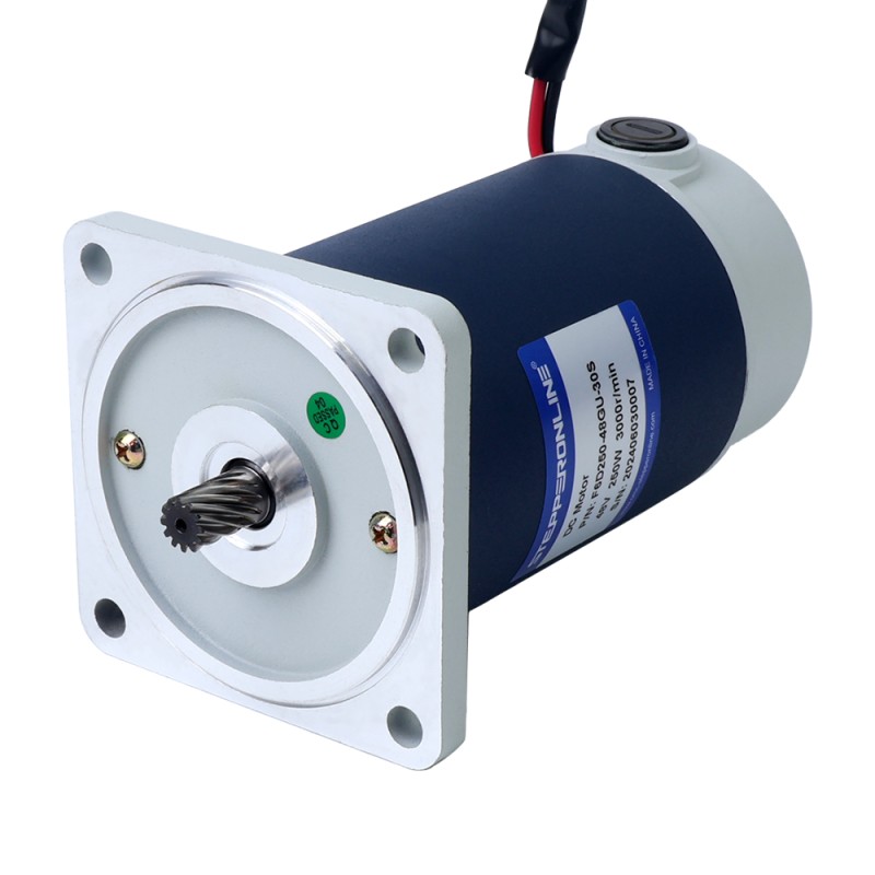 Gebürsteter 48V 250W 10,43Nm(1477,01oz.in) 150RPM mit 20:1 Stirnradgetriebe-Gleichstromgetriebemotor