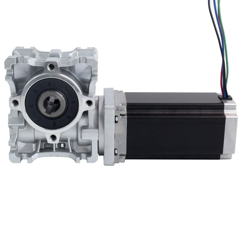 Nema 23 Motor 113mm Übersetzungsverhältnis 20:1 Schneckengetriebe NMRVS30 Schneckengetriebe - 23HS45-4204S-RVS30-G20 | StepperOnline
