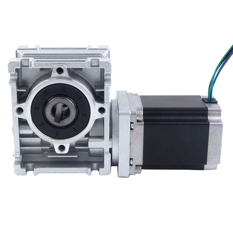 Nema 23 Motor 113mm Übersetzungsverhältnis 15:1 Schneckengetriebe YRV30 Schneckengetriebe - 23HS45-4204S-YRV30-G15 | StepperOnline