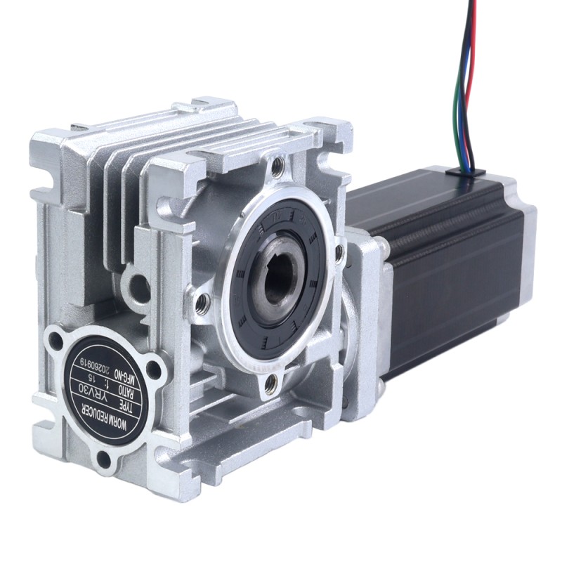 Nema 23 Motor 113mm Übersetzungsverhältnis 15:1 Schneckengetriebe YRV30 Schneckengetriebe - 23HS45-4204S-YRV30-G15 | StepperOnline