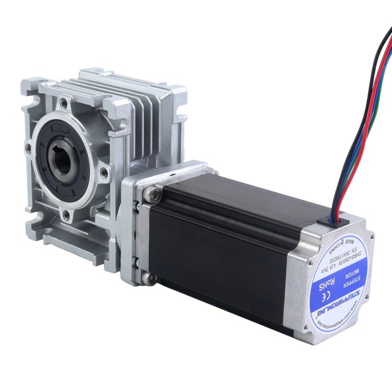 Nema 23 Motor 113mm Übersetzungsverhältnis 15:1 Schneckengetriebe YRV30 Schneckengetriebe - 23HS45-4204S-YRV30-G15 | StepperOnline