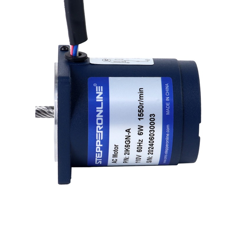 6W 110VAC 60Hz 103RPM 0,45Nm(63,73oz.in) Flansch 60mm Einphasiger Wechselstrom-Induktionsmotor mit Stirnradgetriebe