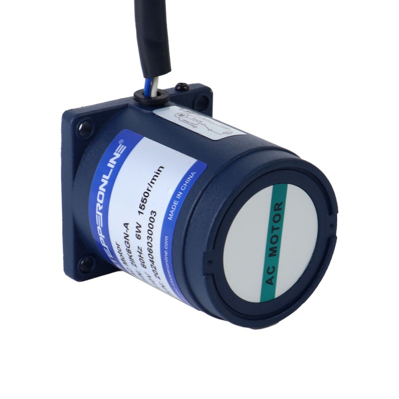 6W 110VAC 60Hz 103RPM 0,45Nm(63,73oz.in) Flansch 60mm Einphasiger Wechselstrom-Induktionsmotor mit Stirnradgetriebe