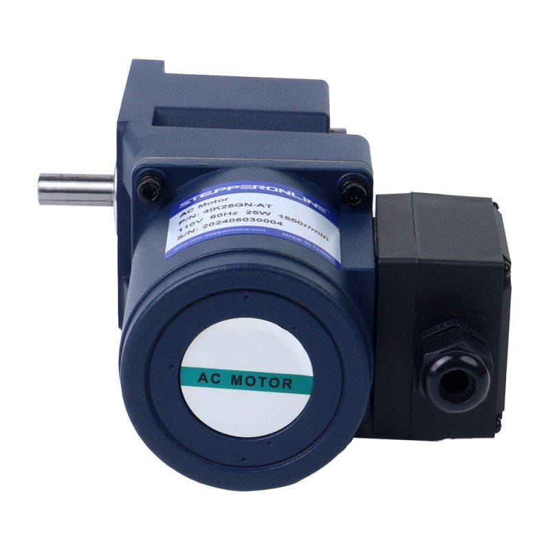 25W 110VAC 16,00Nm(2265,79oz.in) Rechtwinkliger Getriebe-Passfederwellen-Einphasen-Wechselstrom-Induktionsmotor