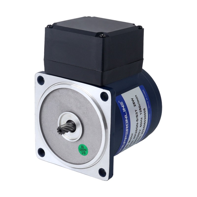 25W 220VAC/380VAC 0,75Nm(106,21oz.in)/0,61Nm(86,38oz.in) 3-phasig-Wechselstrom-Induktionsmotor mit Stirnradgetriebe