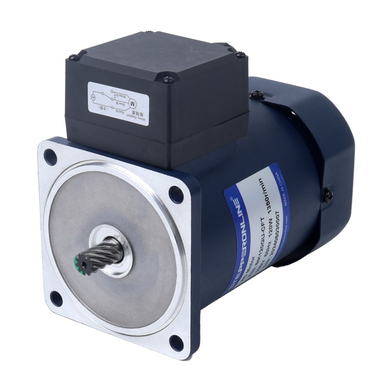 120W 220VAC 50Hz 45RPM 17,20Nm(2435,72oz.in) Flansch 90mm Einphasiger Wechselstrom-Induktionsmotor mit Stirnradgetriebe