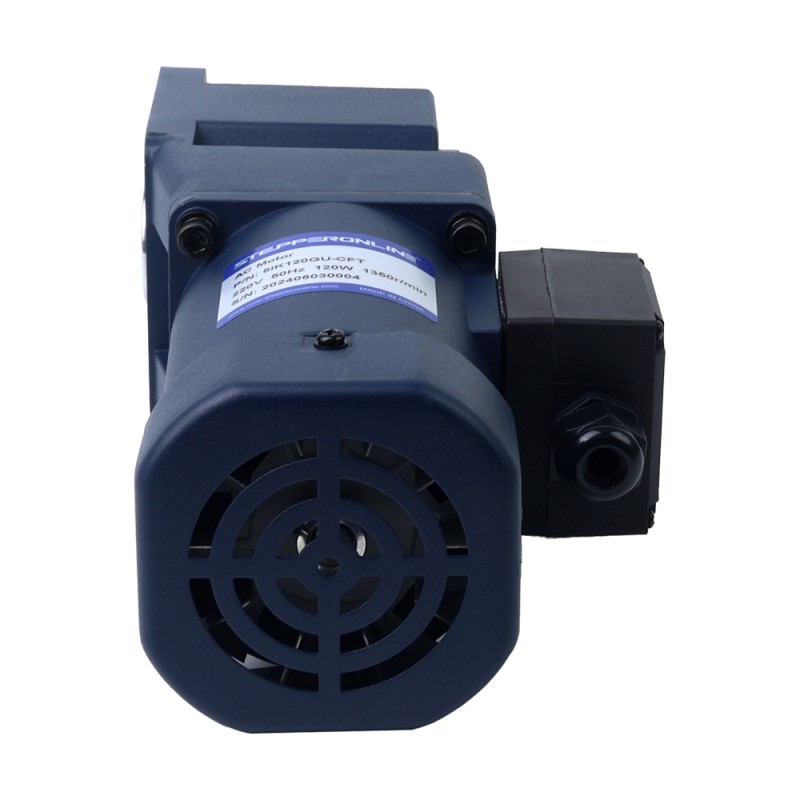 120W 220VAC 9,30Nm(1316,99oz.in)  Einphasiger Wechselstrom-Induktionsmotor mit rechtwinkligem Getriebe und Hohlwelle