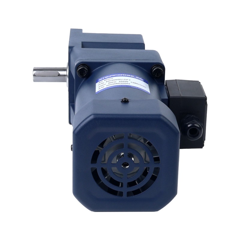 200W 220VAC/380VAC 15,00Nm(2124,17oz.in) Rechtwinkliges Getriebe, Keilnutwelle, 3-phasig-Wechselstrom-Induktionsmotor