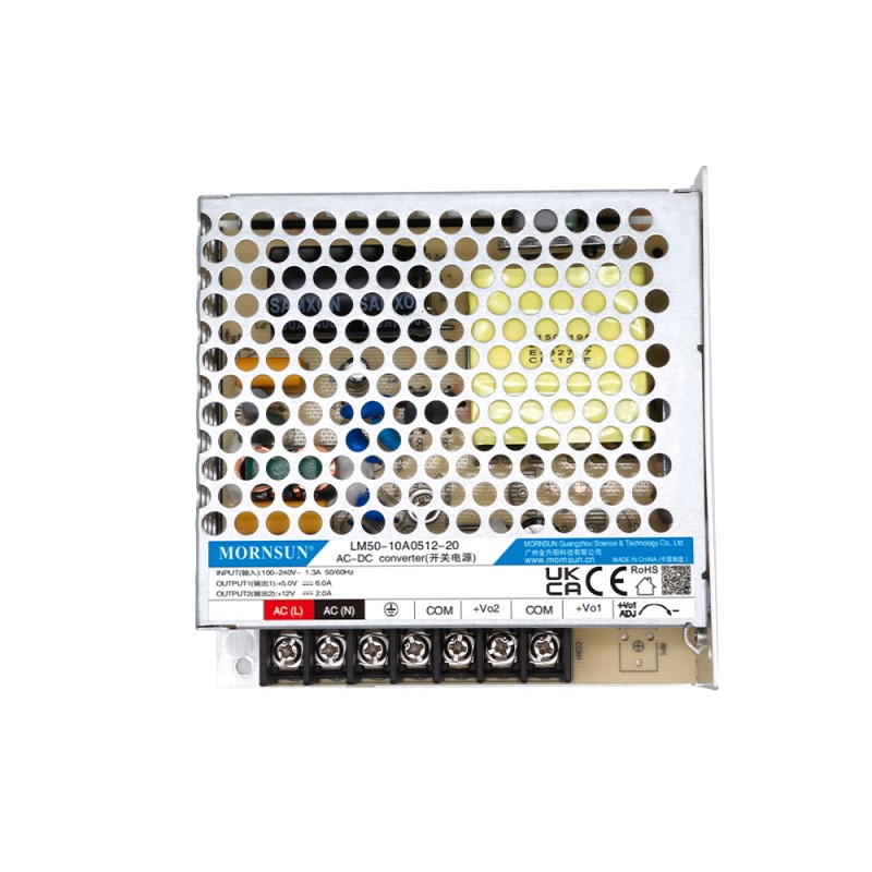 50W 5V/6.0A 12V/2.0A 85-264VAC/120-370VDC Schaltnetzteil
