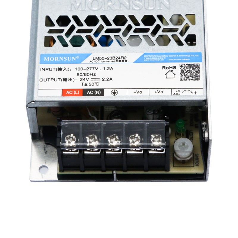 50W 24V 2.2A 80-305VAC/100-430VDC Schaltnetzteil