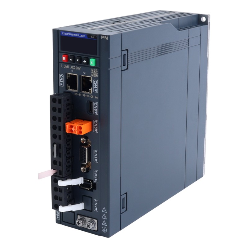 1000W STO Safe Torque Off PROFINET-AC-Servomotor-Kit der A6-Serie 3000rpm 318Nm 17-Bit-Absolutwertgeber IP67 - A6-PN1000H2A1-M17-STO | StepperOnline