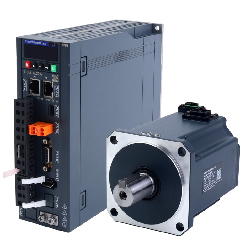 1000W STO Safe Torque Off PROFINET-AC-Servomotor-Kit der A6-Serie 3000rpm 318Nm 17-Bit-Absolutwertgeber IP67 - A6-PN1000H2A1-M17-STO | StepperOnline