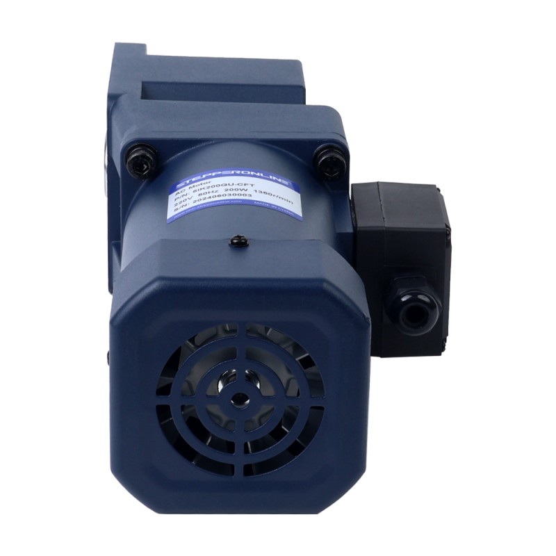 200W 220VAC/380VAC 60,00Nm(8496,70oz.in) 3-phasig Wechselstrom-Induktionsmotor mit rechtwinkligem Getriebe und Hohlwelle