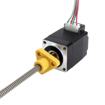 NEMA 8 Externer trapezförmiger linearer Schrittmotor 0,5A 30mm Stapelschraubenleitung 1mm (0,03937")