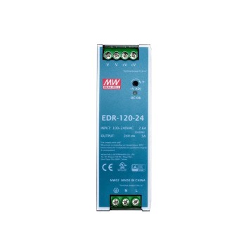 EDR-120-24 MEANWELL 120W 24VDC 5A 115/230VAC DIN-Schienen-Netzteil