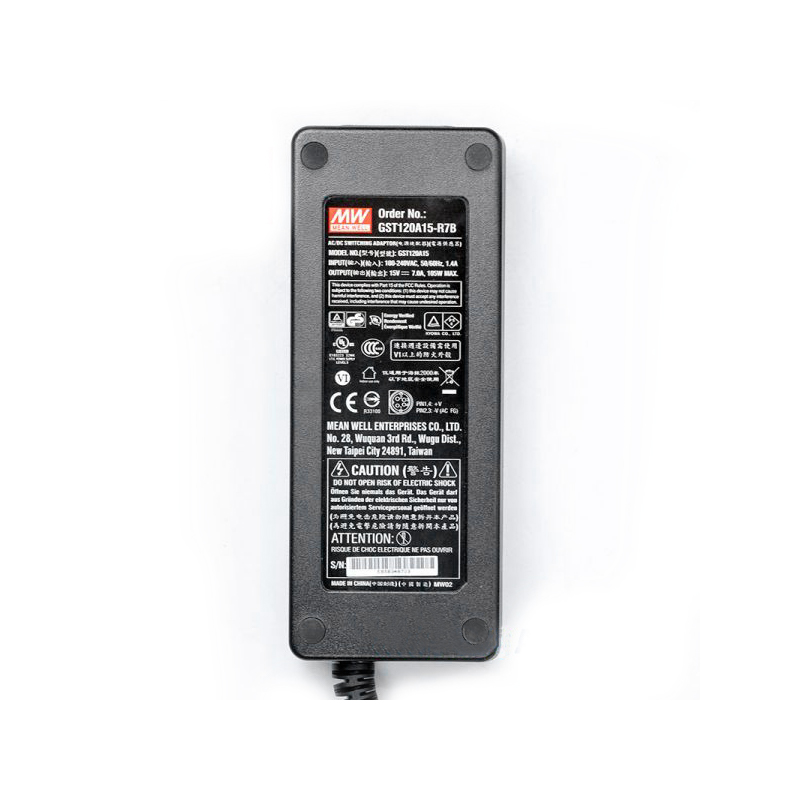 GST120A15-R7B MEANWELL 105W 15VDC 7A 115/230VAC AC-DC Zuverlässiger grüner Industrieadapter