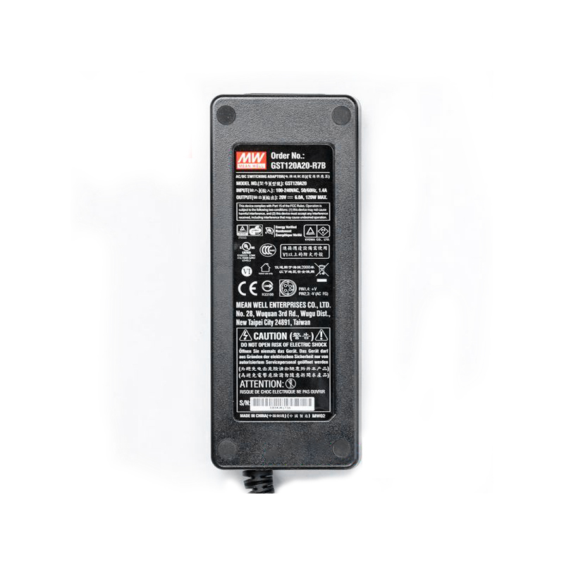 GST120A20-R7B MEANWELL 120W 20VDC 6A 115/230VAC AC-DC Zuverlässiger grüner Industrieadapter