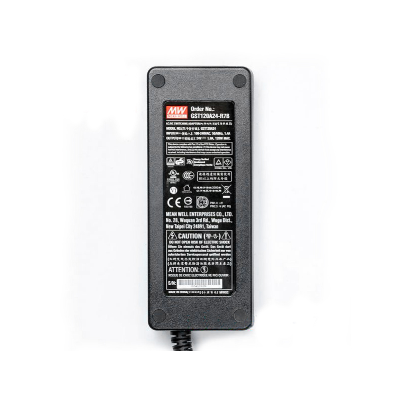 GST120A24-R7B MEANWELL 120W 24VDC 5A 115/230VAC AC-DC Zuverlässiger grüner Industrieadapter